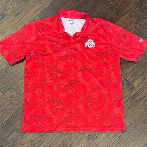 Champion Red Ohio State Polo Shirt